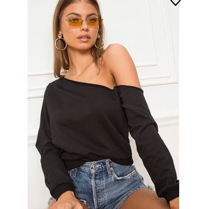 Superdown Rebecca off shoulder sweatshirt XS